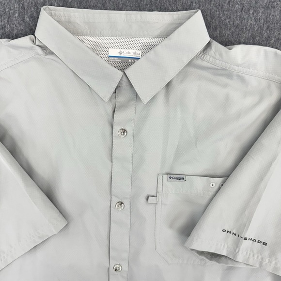 Columbia Other - Columbia PFG Omni-Shade Polo‎ Shirt Mens XLT Gray Performance Fishing Big Tall